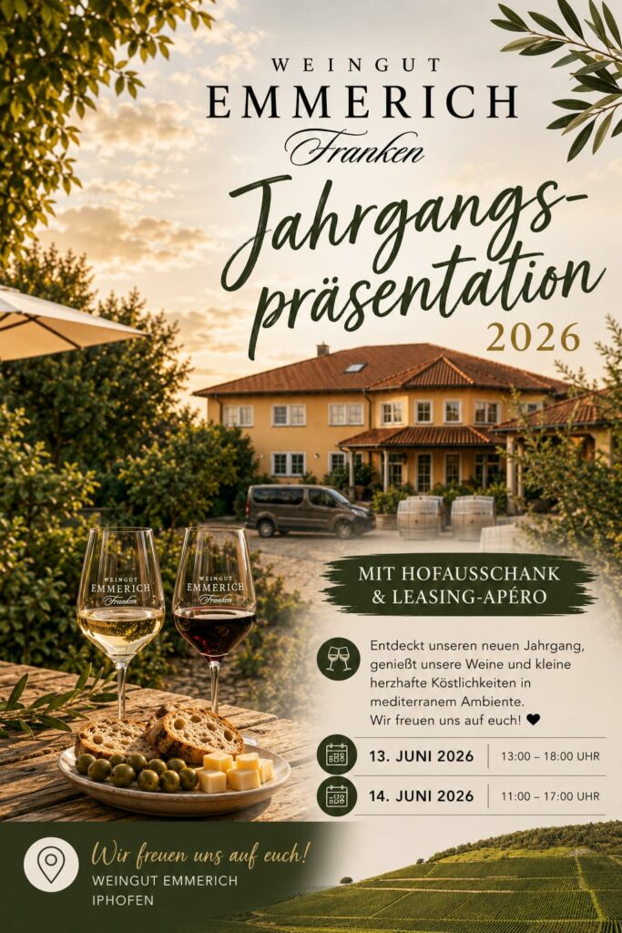 Jahrgangspräsentation mit Hofausschank 13.-14. Juni 2026
